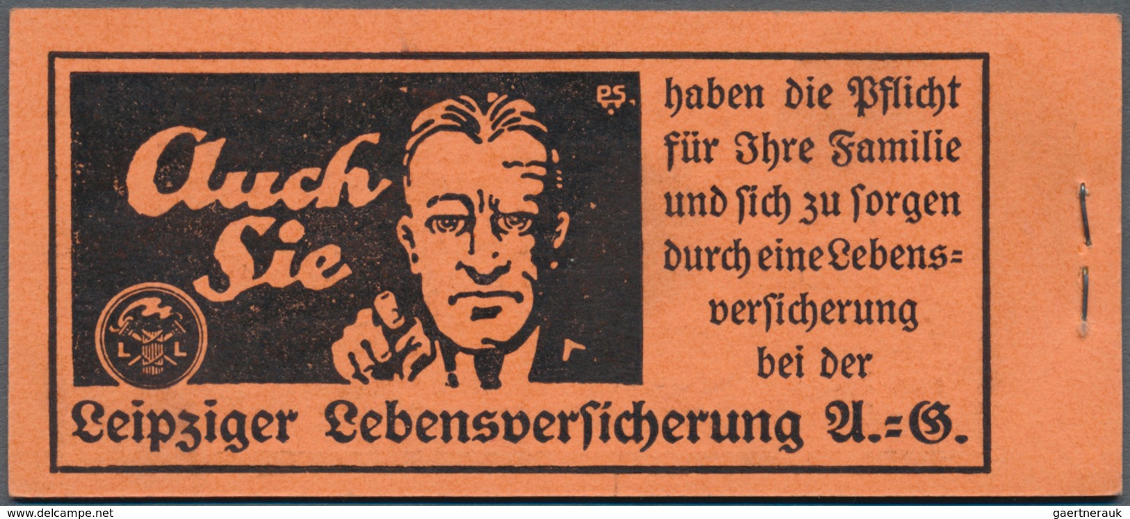 Deutsches Reich - Markenheftchen: 1925, MH 2 RM "Neuer Reichsadler", 1. Deckelseite Mit Bleistiftbes - Postzegelboekjes