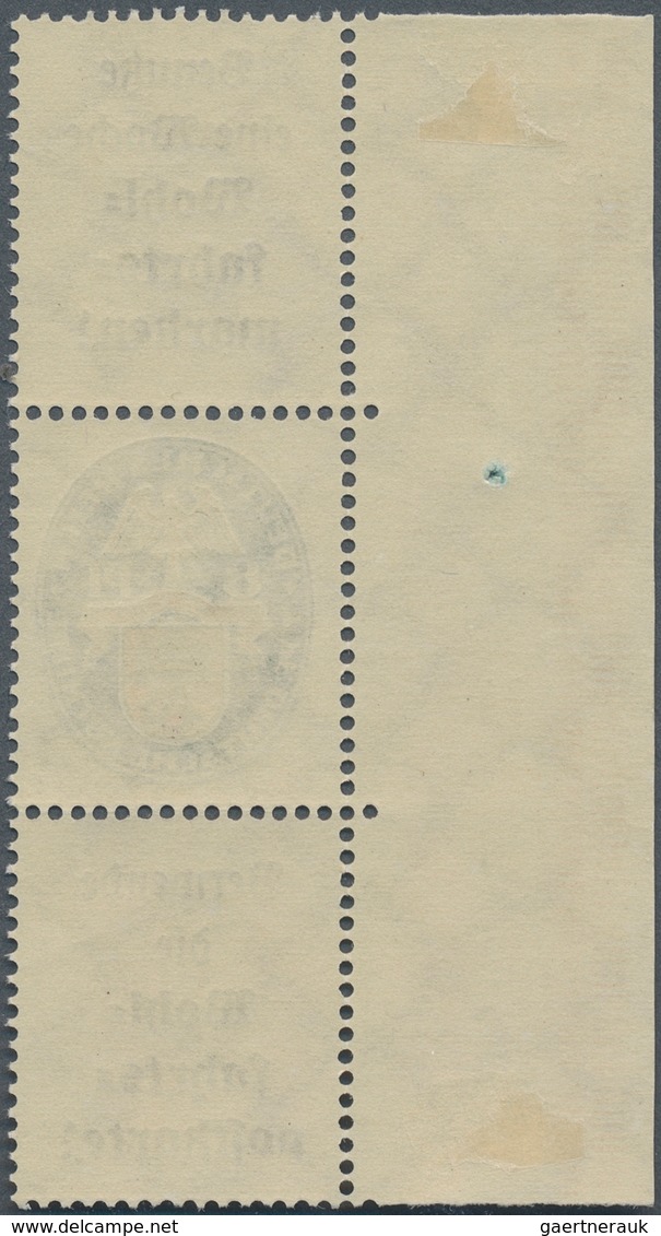 Deutsches Reich - Zusammendrucke: 1929, Wohlfahrt: Landeswappen A2 + 8 Pfg. + A1.1., Senkrechter Not - Zusammendrucke