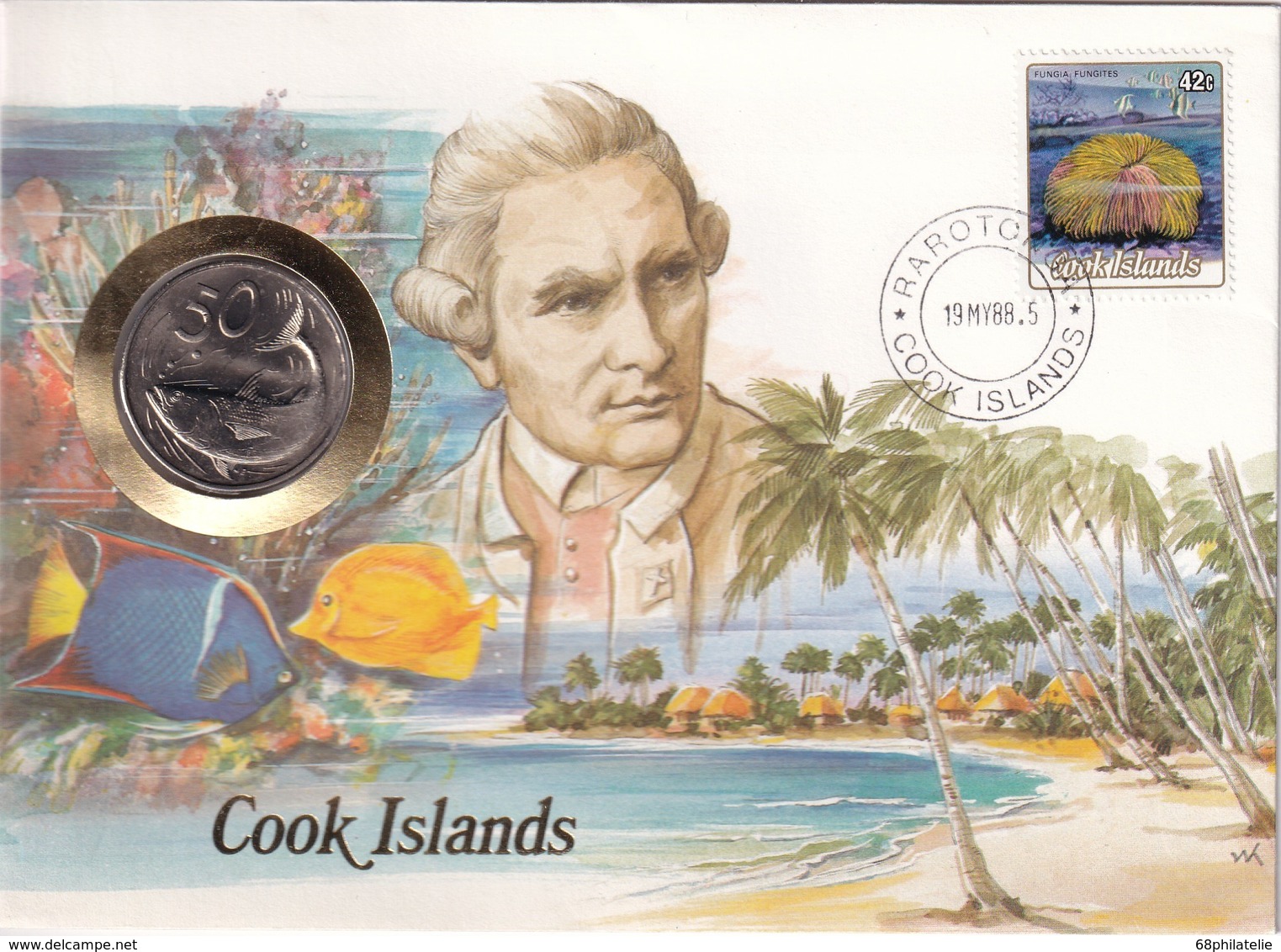 COOK ISLANDS  NUMIS BRIEF  RAROTONG  1987 - Cook