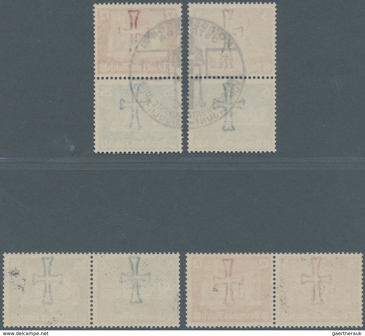 Deutsches Reich - Zusammendrucke: 1935: OSTROPA Block Zusammendrucke, Alle Vier Möglichen Kombinatio - Se-Tenant