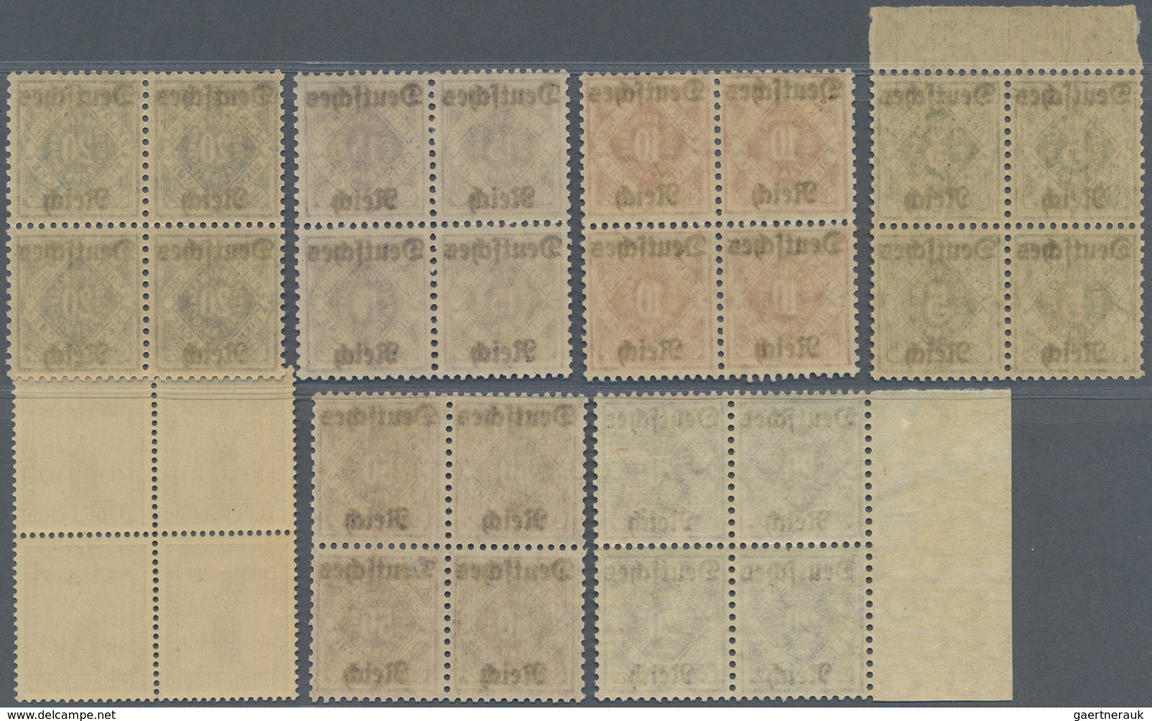 Deutsches Reich - Dienstmarken: 1920/42 Kleine Partie Dienstmarken Meist In Viererblocks - Service