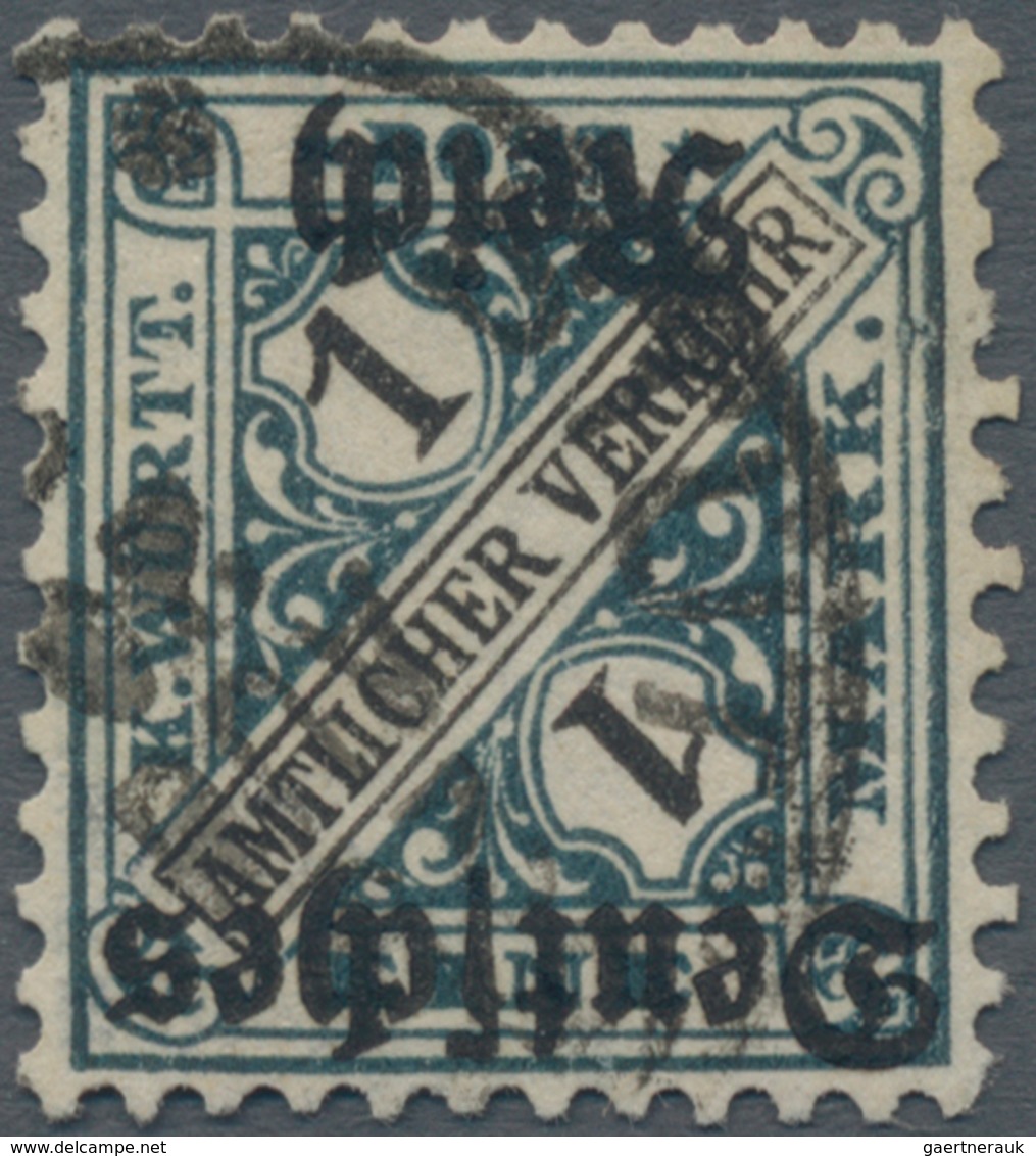 Deutsches Reich - Dienstmarken: 1920, 1 M. "Amtlicher Verkehr" Mit Kopfstehendem Aufdruck, Gebraucht - Officials