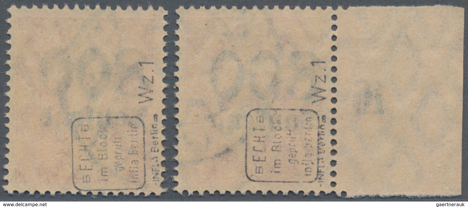 Deutsches Reich - Dienstmarken: 1923, 800 Tsd. Auf 30 Pfg. Mit Wz. Rauten, 2 Sauber Gestempelte Prac - Service
