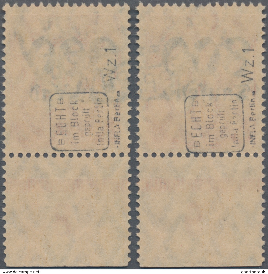 Deutsches Reich - Dienstmarken: 1923, 800 Tsd. Auf 30 Pfg. Mit Wz. Rauten, Zwei Sauber Gestempelte U - Oficial