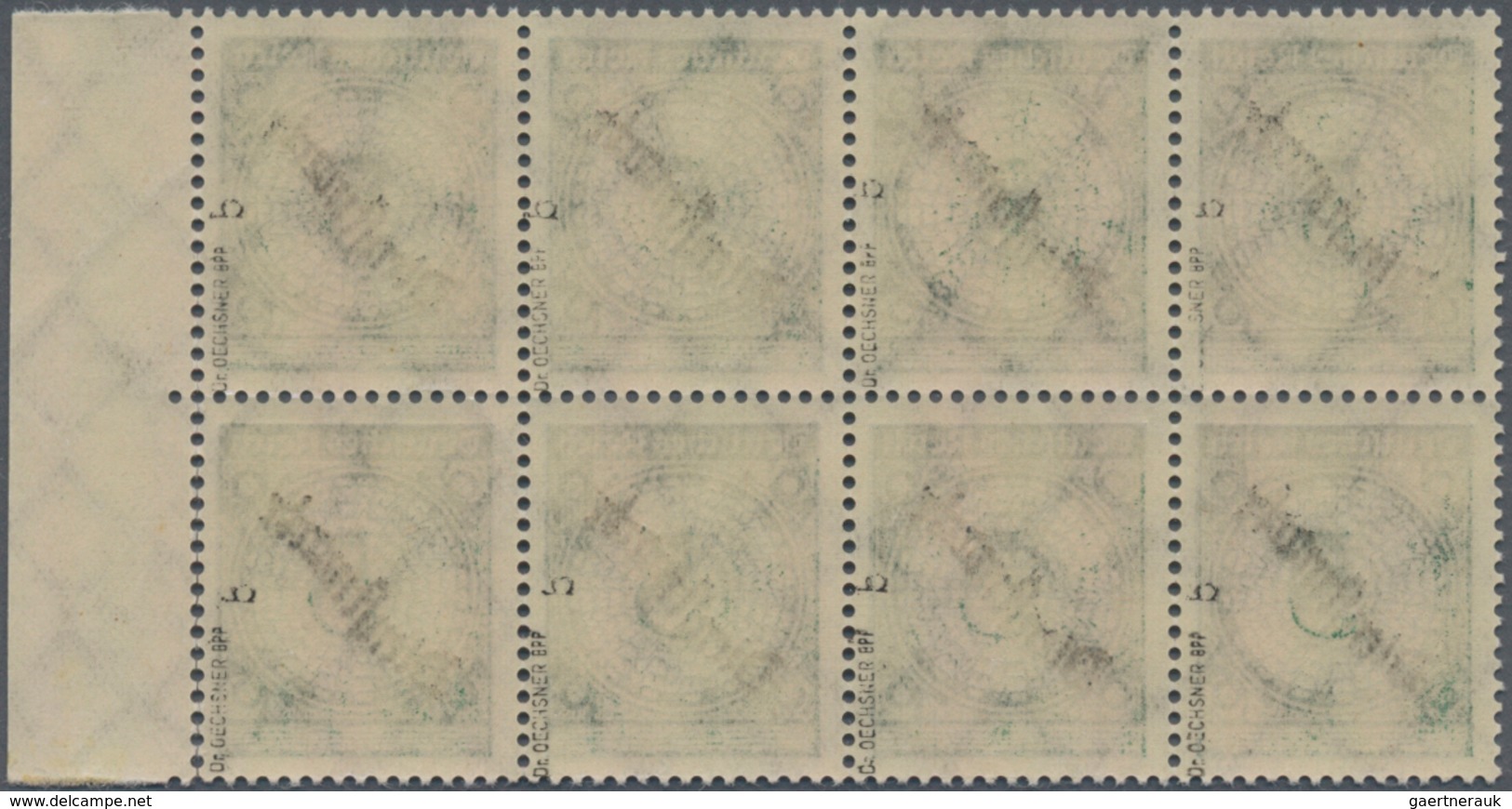 Deutsches Reich - Dienstmarken: 1924, 5 Pfg. Schlangenaufdruck In Seltener Farbe "schwarzopalgrün", - Dienstzegels
