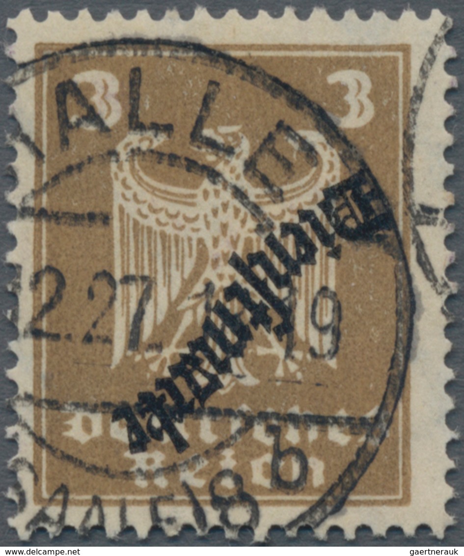 Deutsches Reich - Dienstmarken: 1924, Dienstmarke Neuer Reichsadler 3 Pf Mit Kopfstehendem Aufdruck, - Service