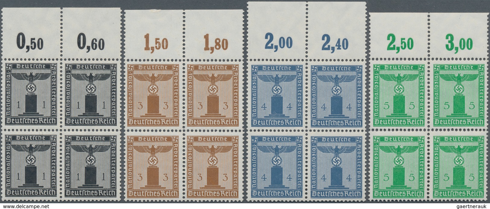 Deutsches Reich - Dienstmarken: 1938, Dienstmarken Der Partei: Kompletter Satz Von 11 Werten, Taufri - Dienstzegels