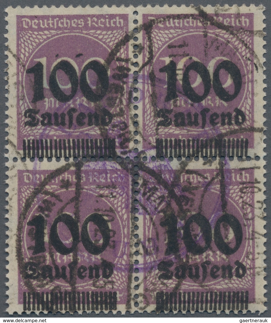 Deutsches Reich - Dienst-Kontrollaufdrucke: 1923. STUHM. 100 Tausend Auf 100 Mark Im 4er-Block Mit K - Dienstzegels