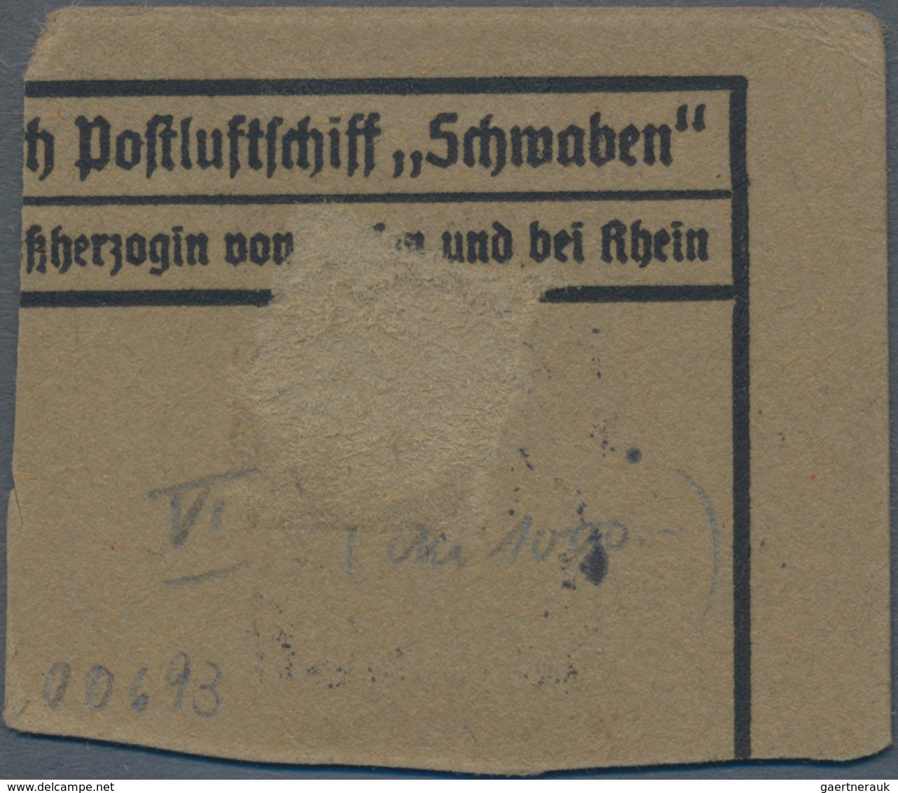 Deutsches Reich - Halbamtliche Flugmarken: 1912, Flugpostmarke 20 Pf. E.EL.P. Gebraucht Auf Kartenau - Luchtpost & Zeppelin