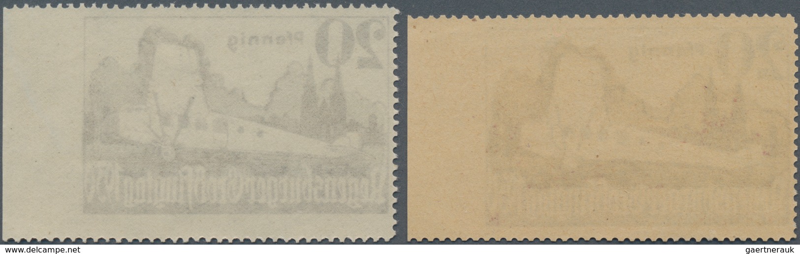 Deutsches Reich - Halbamtliche Flugmarken: 1930, Regensburger Flugtag 20 Pfg. Beide Farben, Jeweils - Luchtpost & Zeppelin