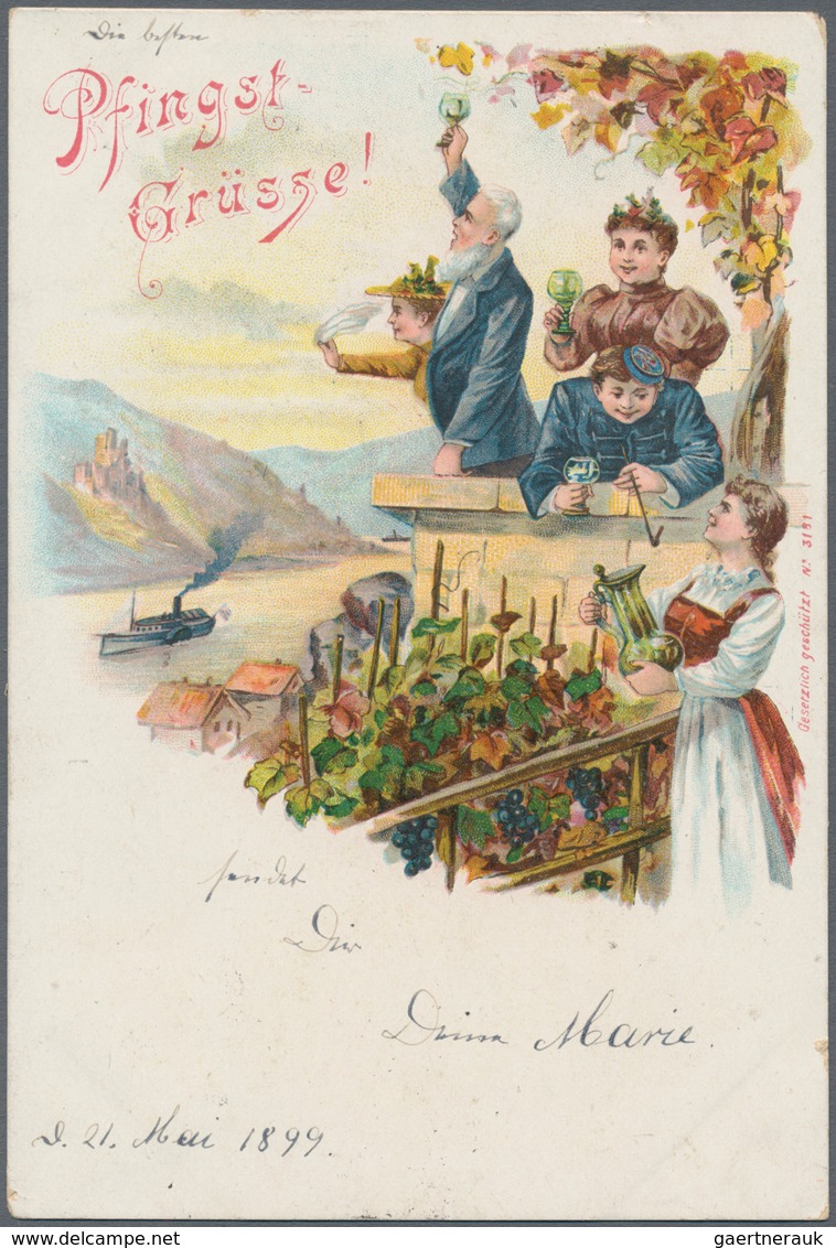 Deutsches Reich - Privatpost (Stadtpost): Flensburg PP Mercur 1899, 1½ Pf. Grün Und 3 Pf. In Karmin& - Private & Local Mails