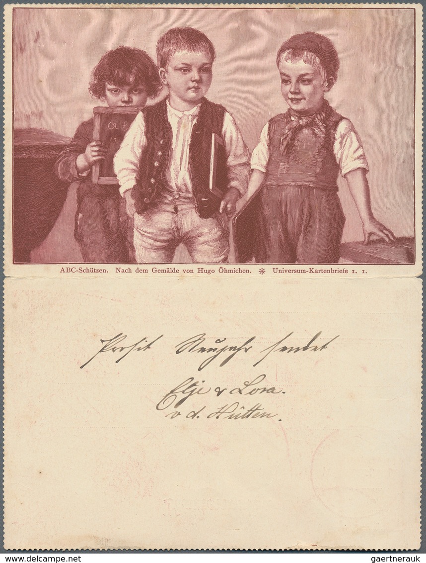 Deutsches Reich - Privatpost (Stadtpost): HAMBURG - Hammonia: 1893, 3 Pf Karminrosa Auf Doppelkarte - Postes Privées & Locales