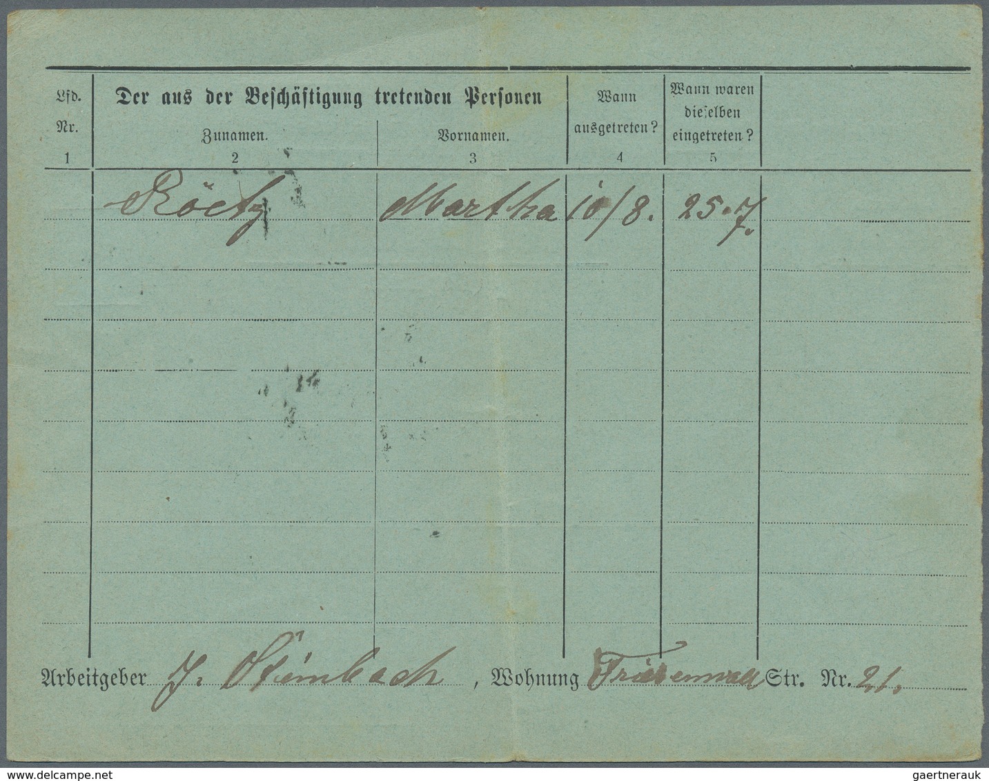 Deutsches Reich - Privatpost (Stadtpost): Köln 1892 2 Pfennig Orange Auf Einem Duplikat Einer Abmeld - Correos Privados & Locales