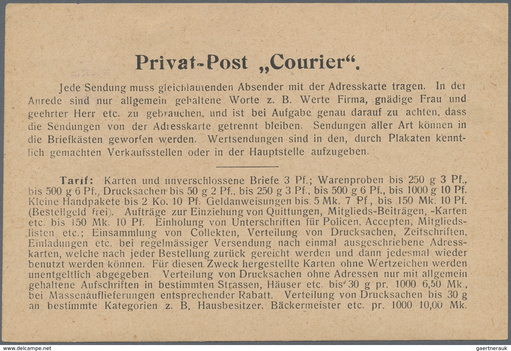 Deutsches Reich - Privatpost (Stadtpost): Magdeburg 3 Auf 2 Pfennig Blau Auf Karte Der General-Agent - Private & Local Mails