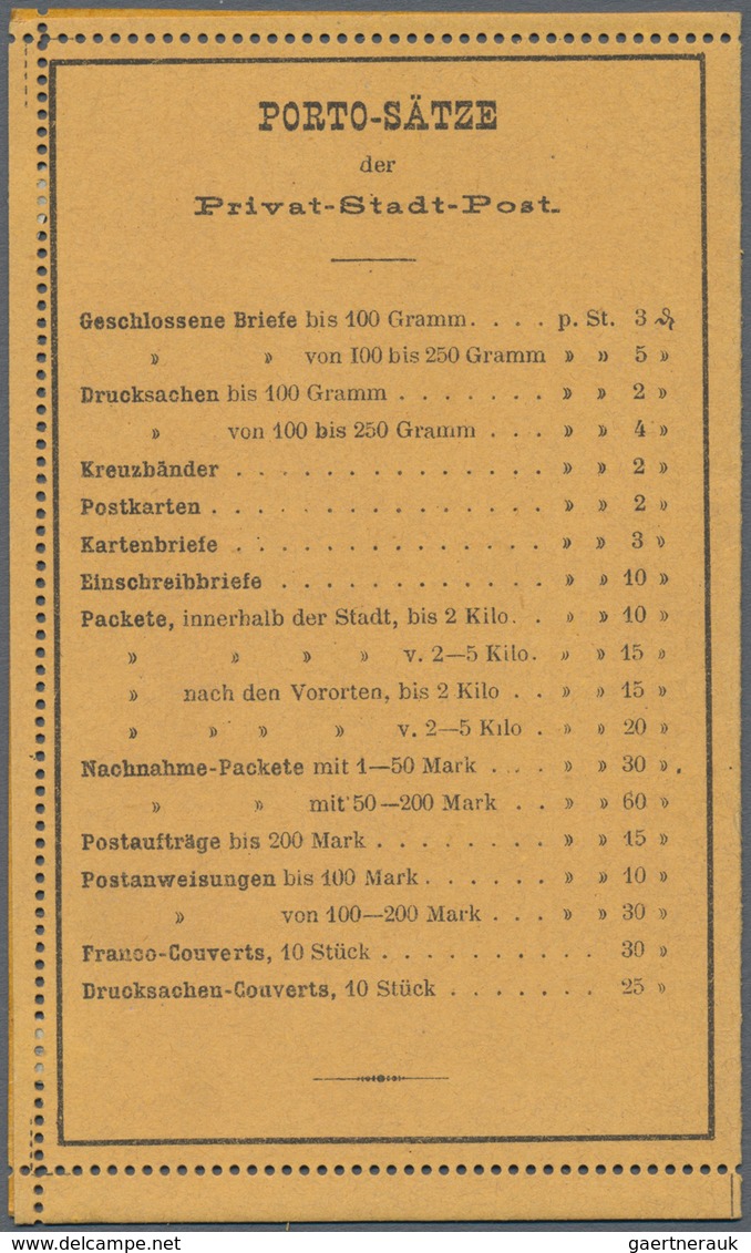 Deutsches Reich - Privatpost (Stadtpost): Strassburg, 1891/92: 5 Kartenbriefe, Nicht Gelaufen, Selte - Privatpost