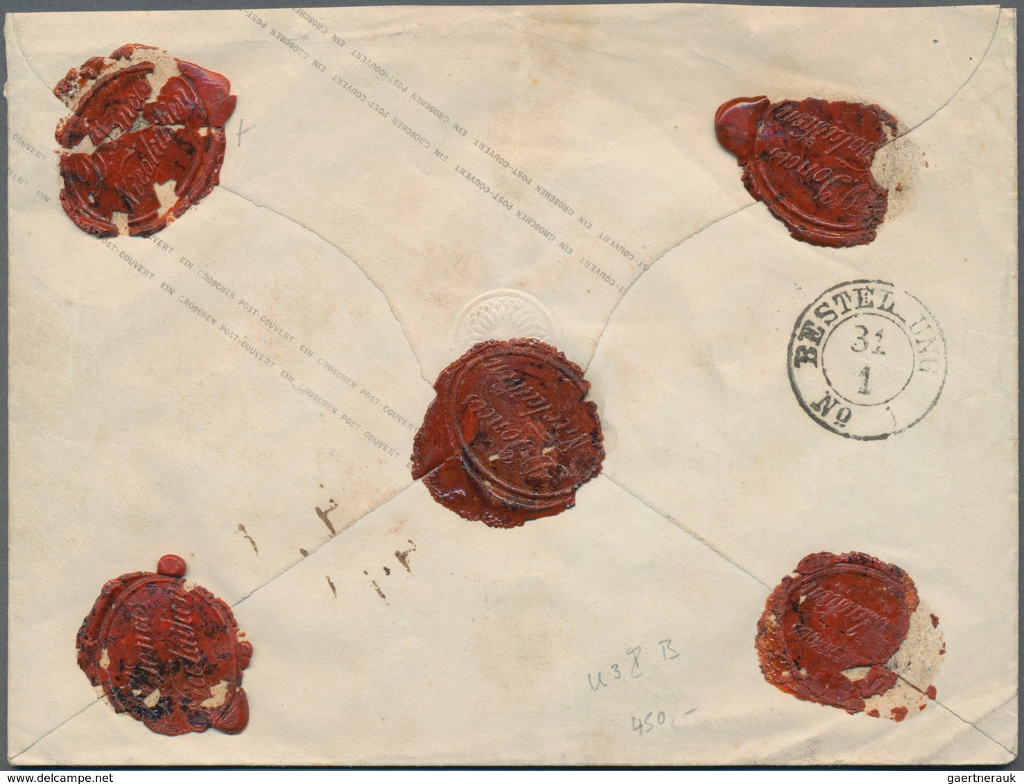 Deutsches Reich - Ganzsachen: 1872, Großer Schild Großformat-GA-Umschlag 1 Gr. Mit 2 Gr. Und 2½ Gr. - Sonstige & Ohne Zuordnung