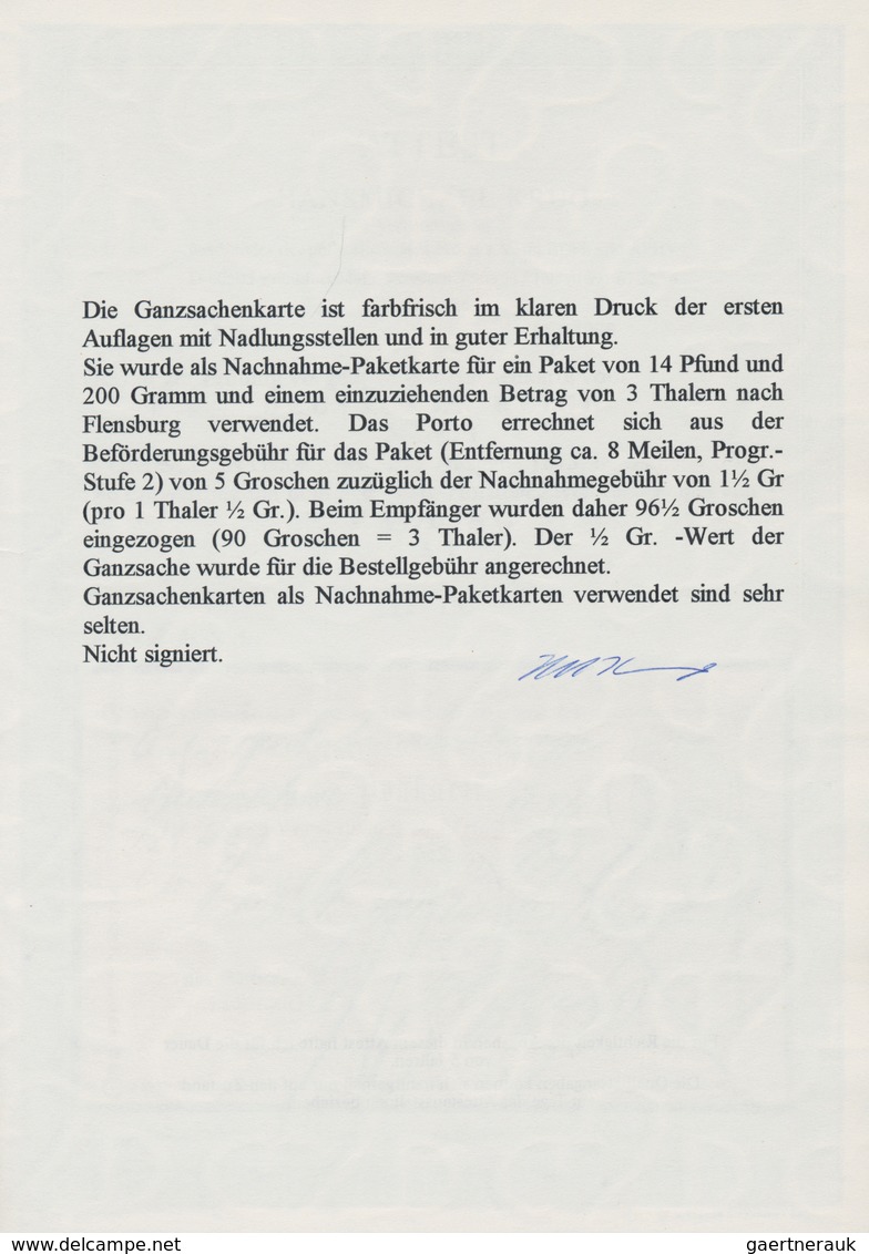 Deutsches Reich - Ganzsachen: 1873, GA-Karte ½ Gr Verwendet Als NACHNAHME-PAKETKARTE Mit K2 "GARDING - Andere & Zonder Classificatie