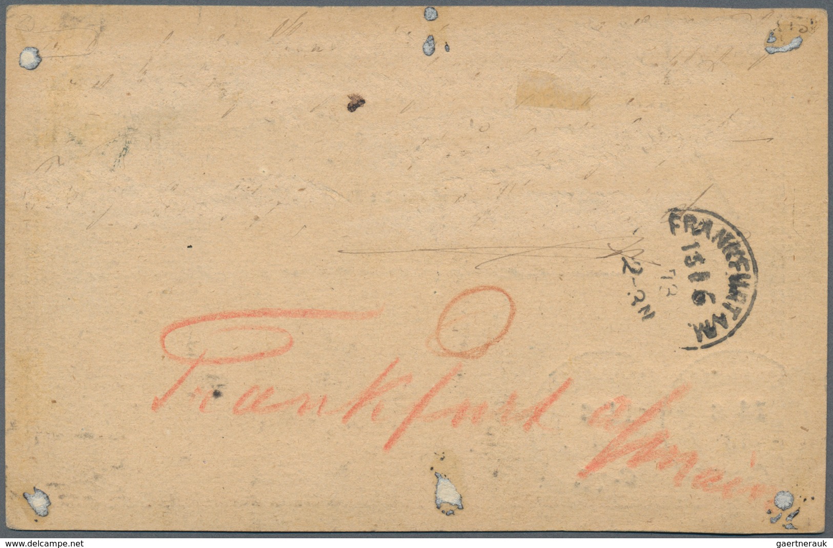 Deutsches Reich - Ganzsachen: 1873, GA-Karte ½ Gr Mit Großer Schild 2½ Gr. Und 1 Gr. Verwendet Als P - Sonstige & Ohne Zuordnung
