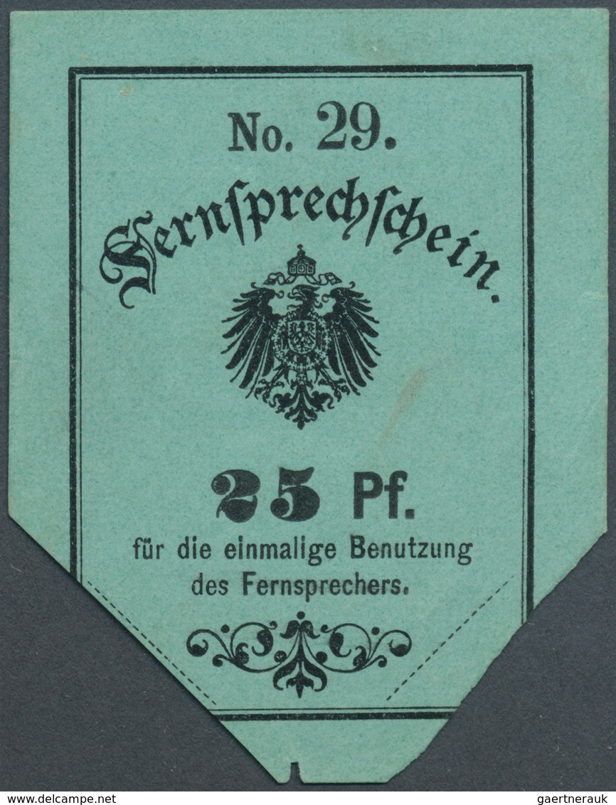 Deutsches Reich - Ganzsachen: 1889, 25 Pf "Fernsprechschein" Schwarz Auf Graublau, No. 29 Sauber Geb - Andere & Zonder Classificatie