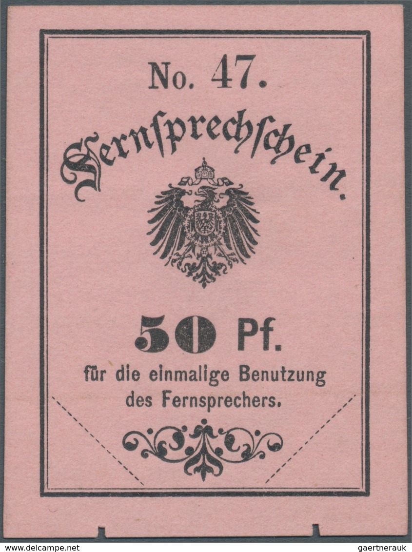 Deutsches Reich - Ganzsachen: 1889, Zwei Fernsprechscheine 50 Pf. Schwarz Auf Rosa, No. 19 Und No. 4 - Sonstige & Ohne Zuordnung