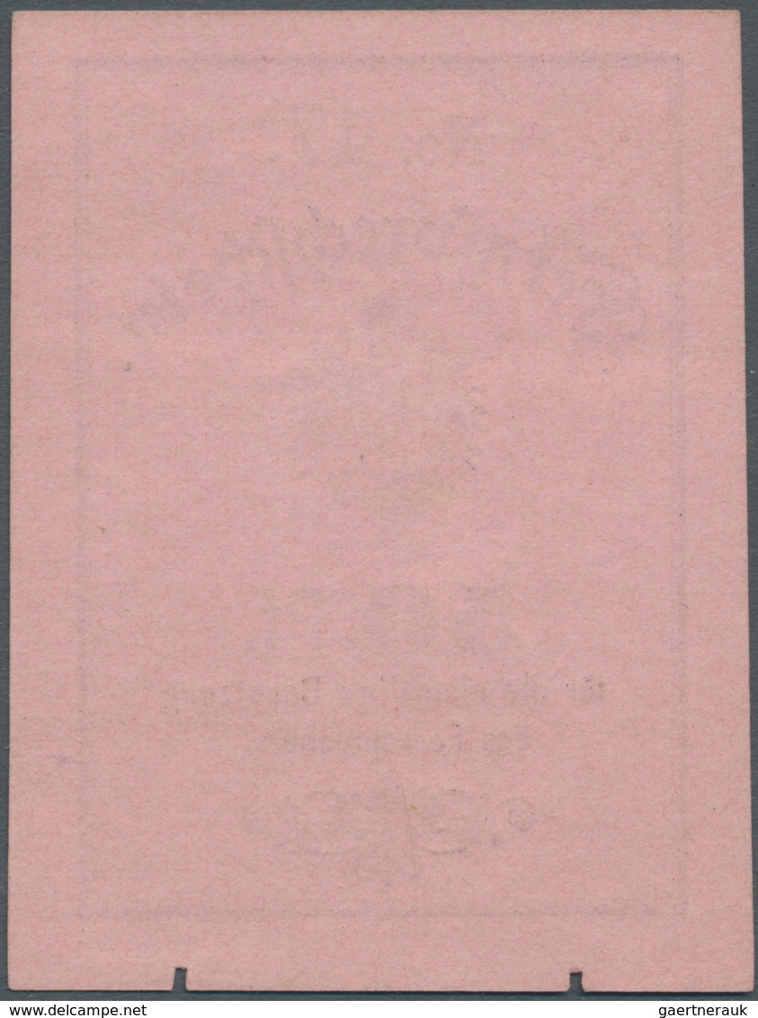Deutsches Reich - Ganzsachen: 1889, Zwei Fernsprechscheine 50 Pf. Schwarz Auf Rosa, No. 19 Und No. 4 - Autres & Non Classés