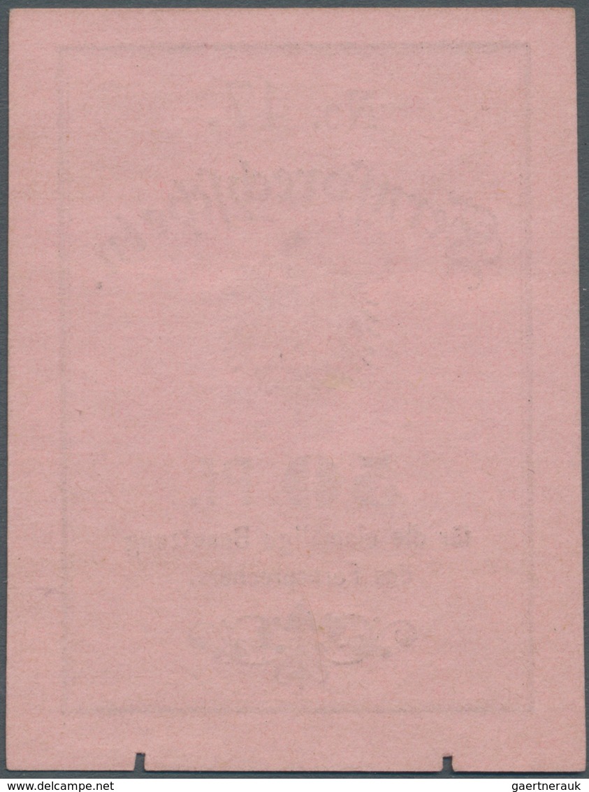 Deutsches Reich - Ganzsachen: 1889, Zwei Fernsprechscheine 50 Pf. Schwarz Auf Rosa, No. 19 Und No. 4 - Sonstige & Ohne Zuordnung