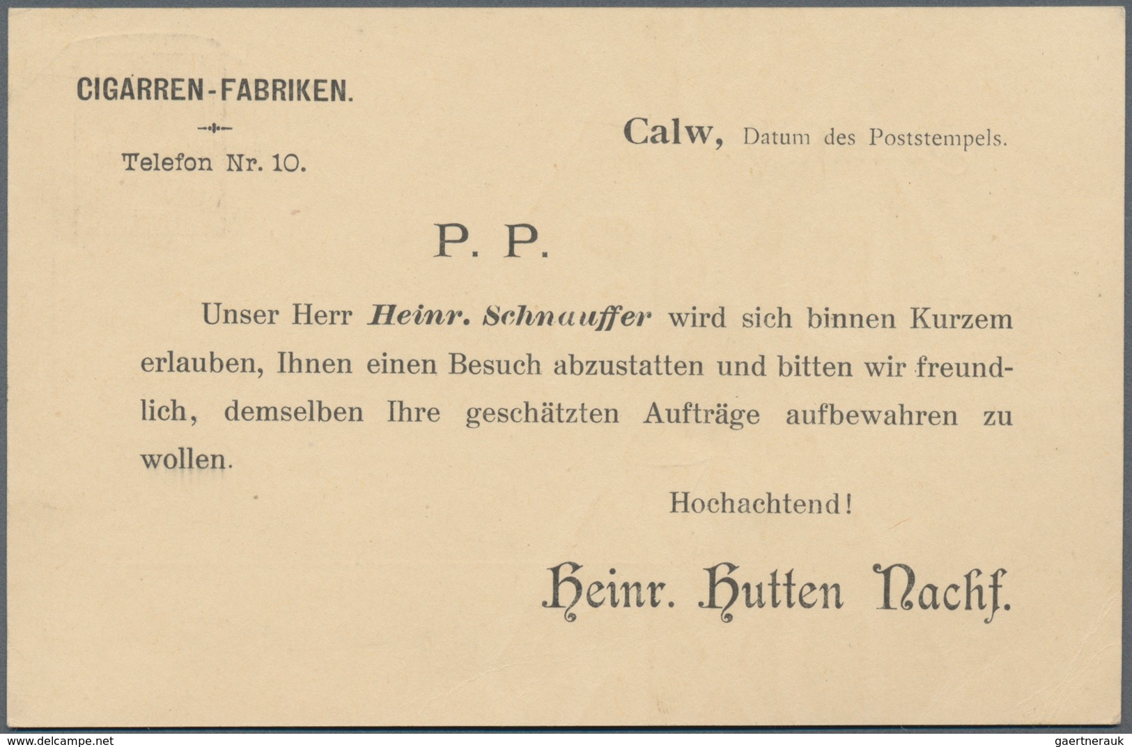 Deutsches Reich - Ganzsachen: 1919. Drucksache-Postkarte 3 Pf Braun Germania (Wz.3) Mit Rs. Zudruck - Sonstige & Ohne Zuordnung