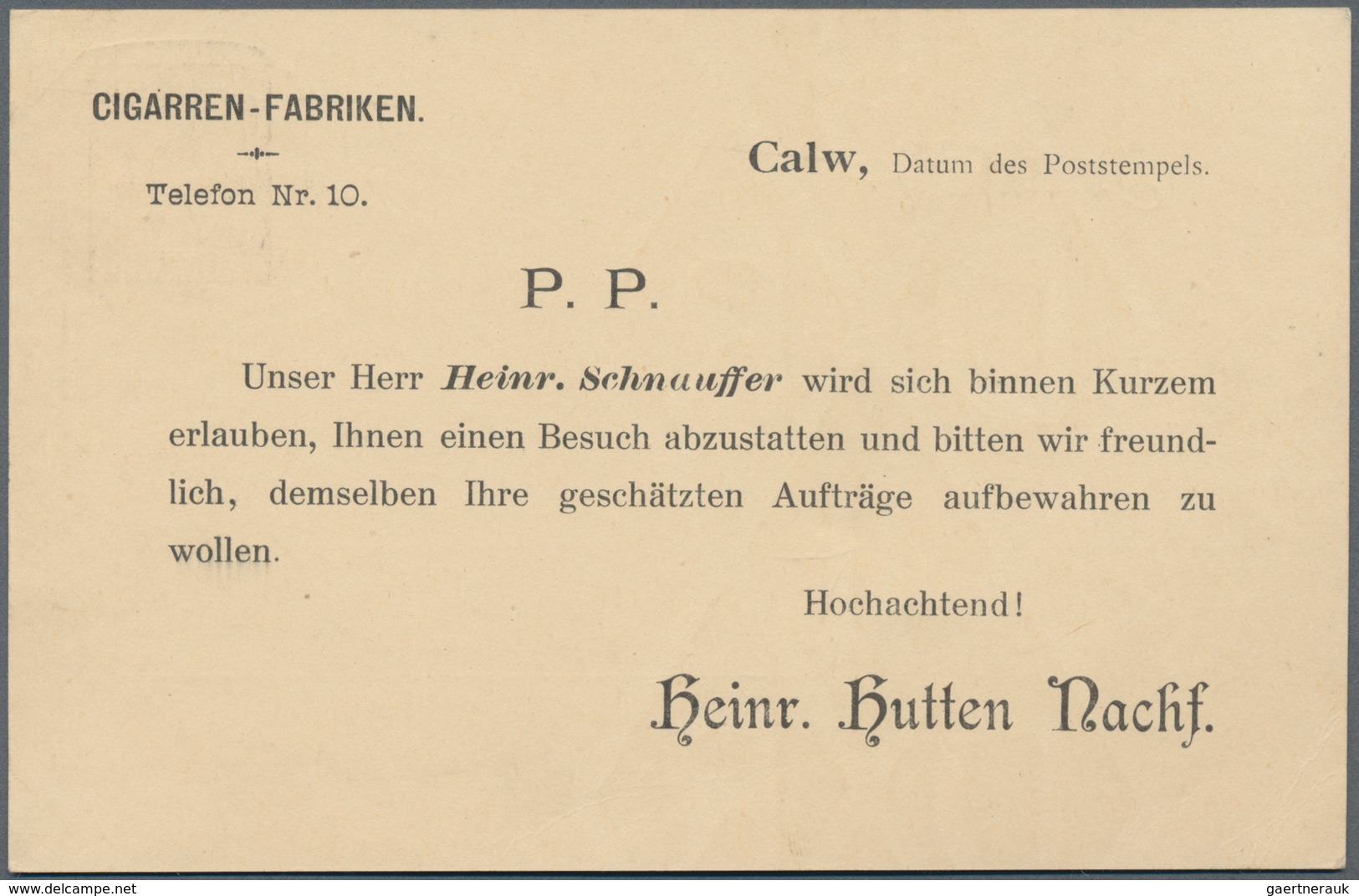 Deutsches Reich - Ganzsachen: 1919. Drucksache-Postkarte 3 Pf Braun Germania (Wz.3) Mit Rs. Zudruck - Andere & Zonder Classificatie