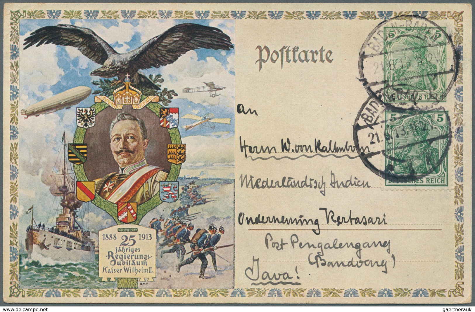 Deutsches Reich - Privatganzsachen: 1913: Sonderkarte "25 Jähriges Regierungsjubiläum Kaiser Wilhelm - Other & Unclassified