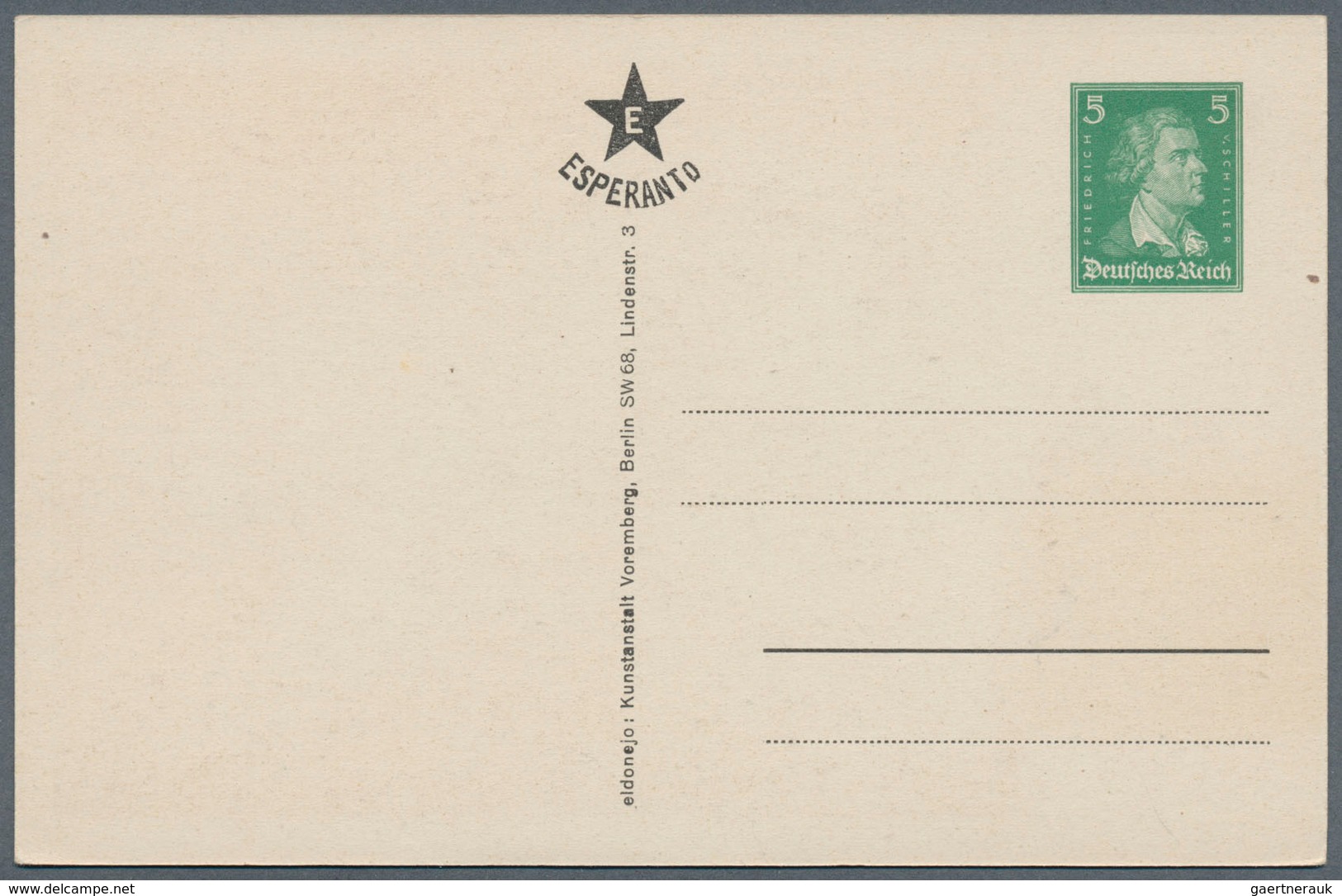 Deutsches Reich - Privatganzsachen: 1925 (ca). Kpl. Serie Von 6 Privat-Postkarten 5 Pf Schiller "Esp - Autres & Non Classés
