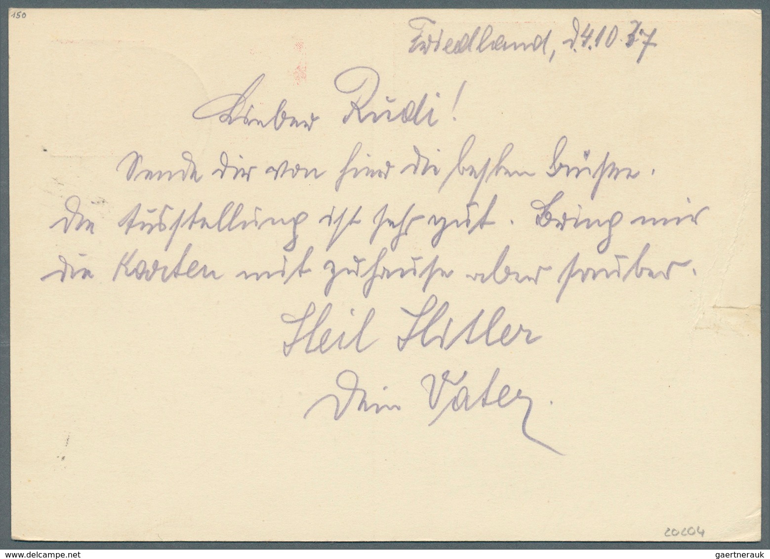 Deutsches Reich - Privatganzsachen: 1937, 10 Pfg. Luftpost Privat-Ganzsachenkarte "Marsa - Grenzland - Autres & Non Classés