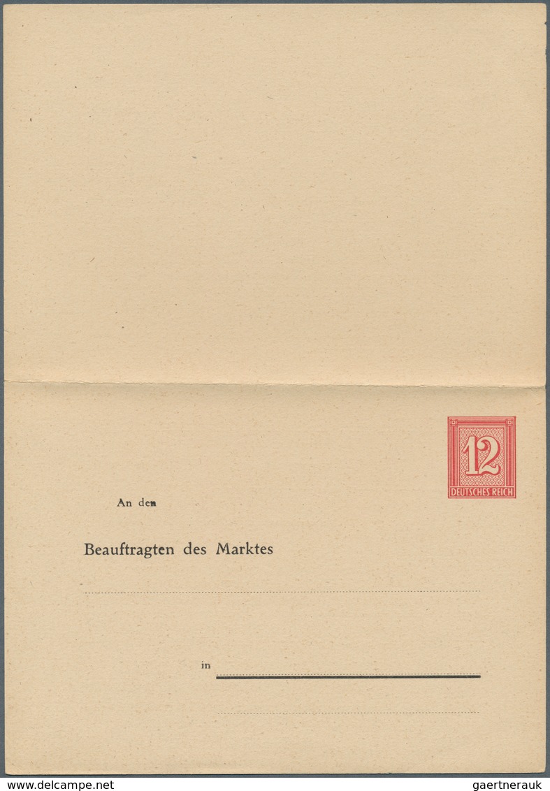 Deutsches Reich - Privatganzsachen: 1943, 12 Pf. Wertziffer, Ungebr. Klappkarte "An Den Beauftragten - Autres & Non Classés