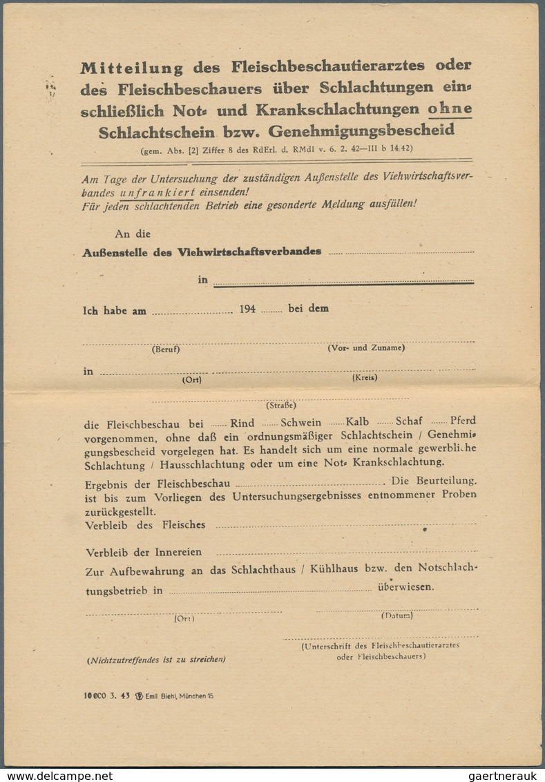 Deutsches Reich - Privatganzsachen: 1943, 12 Pf. Wertziffer, Ungebr. Klappkarte "An Den Beauftragten - Other & Unclassified