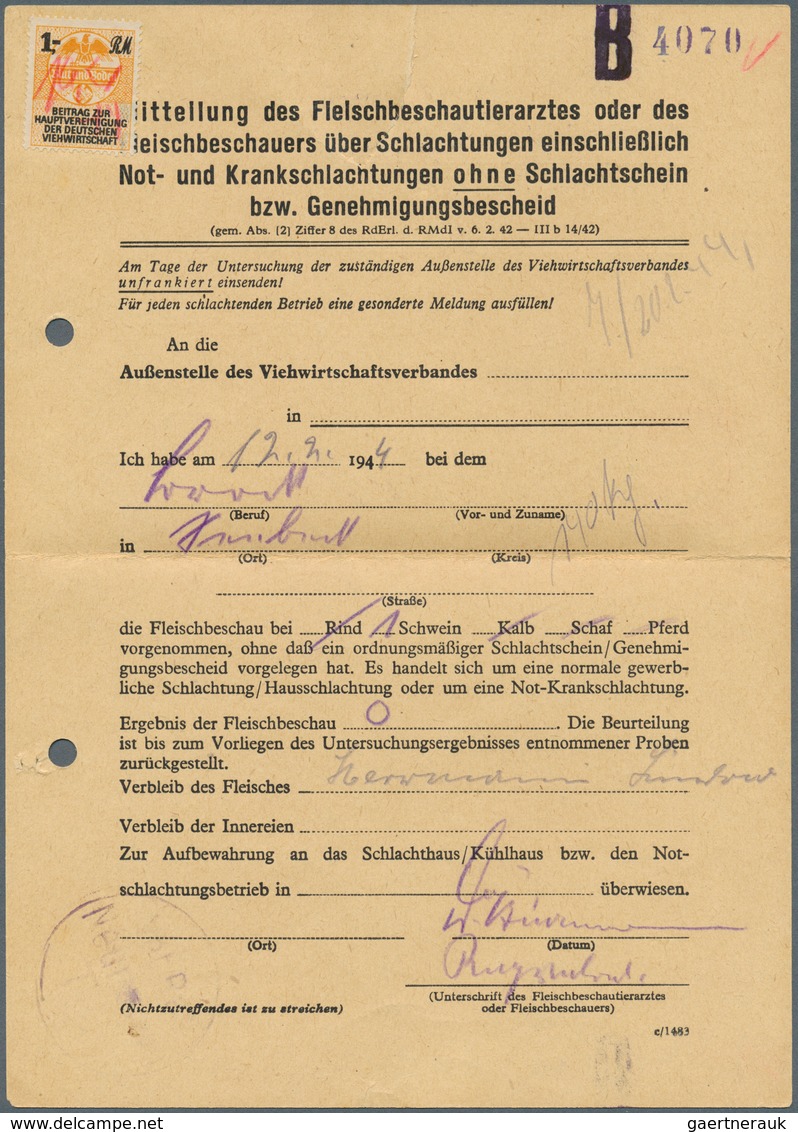 Deutsches Reich - Privatganzsachen: 1944, Privat-Klappkarte 12 Pf Ziffer/Guilloche "An Den Beauftrag - Sonstige & Ohne Zuordnung