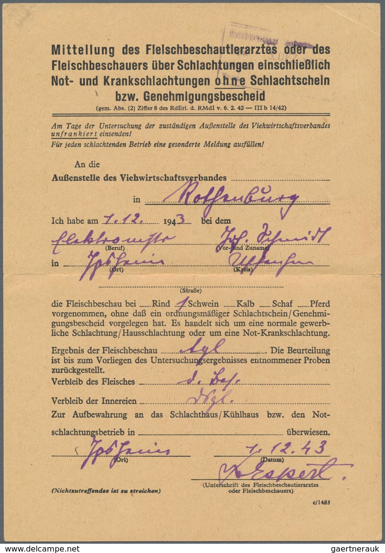 Deutsches Reich - Privatganzsachen: 1943, Privat-Klappkarte 12 Pf Ziffer/Guilloche "An Den Sachbearb - Andere & Zonder Classificatie