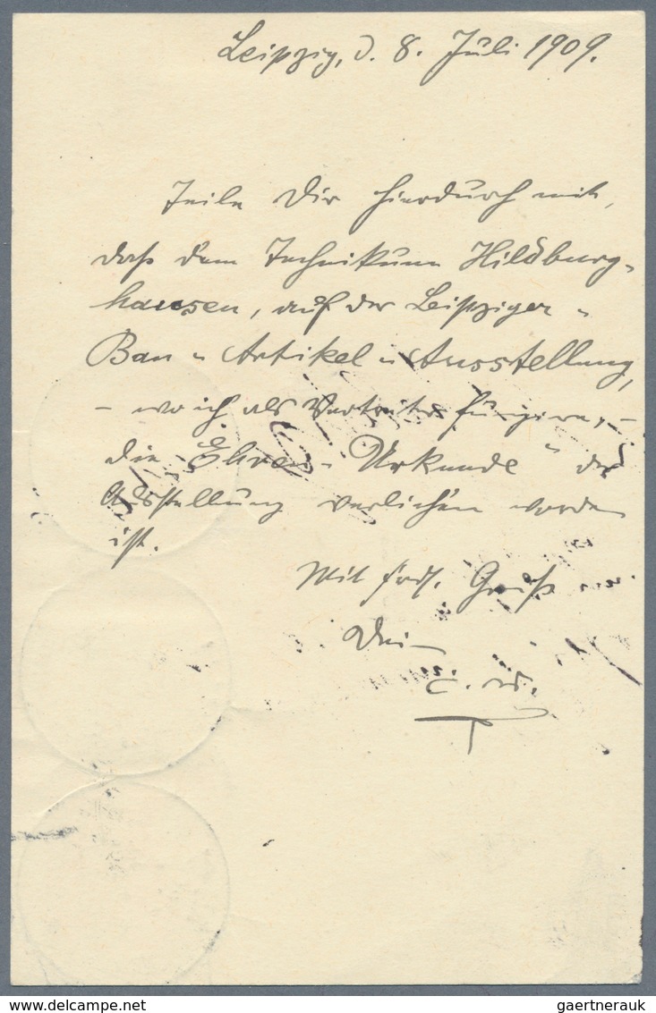 Deutsches Reich - Stempel: "LEIPZIG 13 ALLGEM. BAUARTIKEL-AUSST.", Seltener Sonder-R-Zettel Auf Deko - Frankeermachines (EMA)