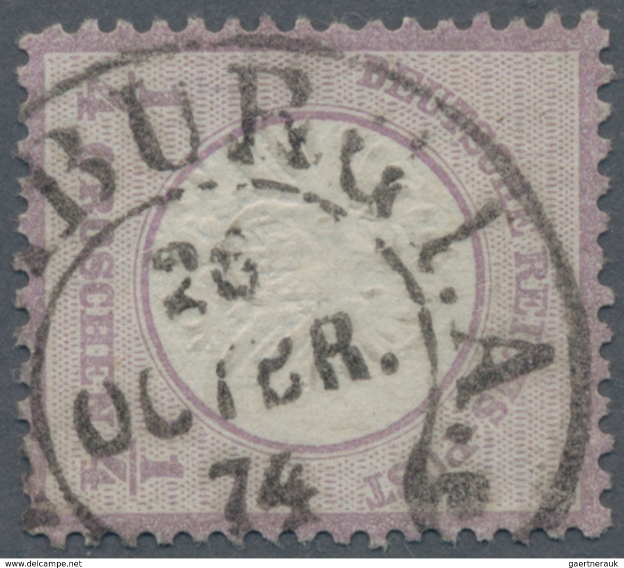 Deutsches Reich - Hufeisenstempel: HAMBURG I.A. 26 OCTBR 74 Hufeisenstempel A. ¼ Gr, Verwendung 1874 - Maschinenstempel (EMA)