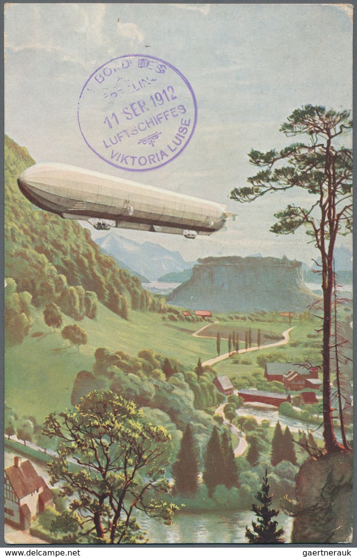 Deutsches Reich - Besonderheiten: 1912, VIKTORIA LUISE- OOS-WEISSENBURG-OOS, Luftschiff-Postkarte Mi - Autres & Non Classés