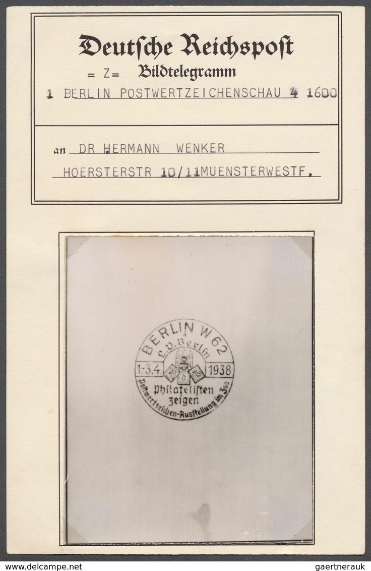 Deutsches Reich - Besonderheiten: 1938, BILD-TELEGRAMM Zur Postwertzeichen-Ausstellung Berlin-Zoo, G - Autres & Non Classés