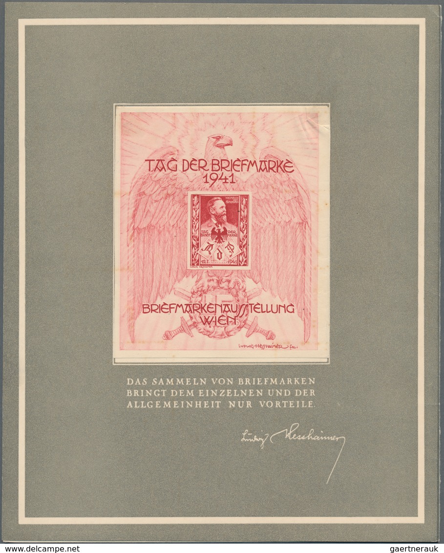 Deutsches Reich - Besonderheiten: 1941, Heinrich V. Stephan, Probedrucke Zum Tag Der Briefmarke Bzw. - Autres & Non Classés