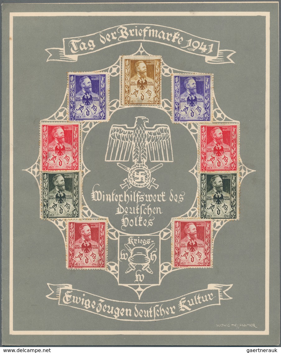 Deutsches Reich - Besonderheiten: 1941, Heinrich V. Stephan, Probedrucke Zum Tag Der Briefmarke Bzw. - Autres & Non Classés