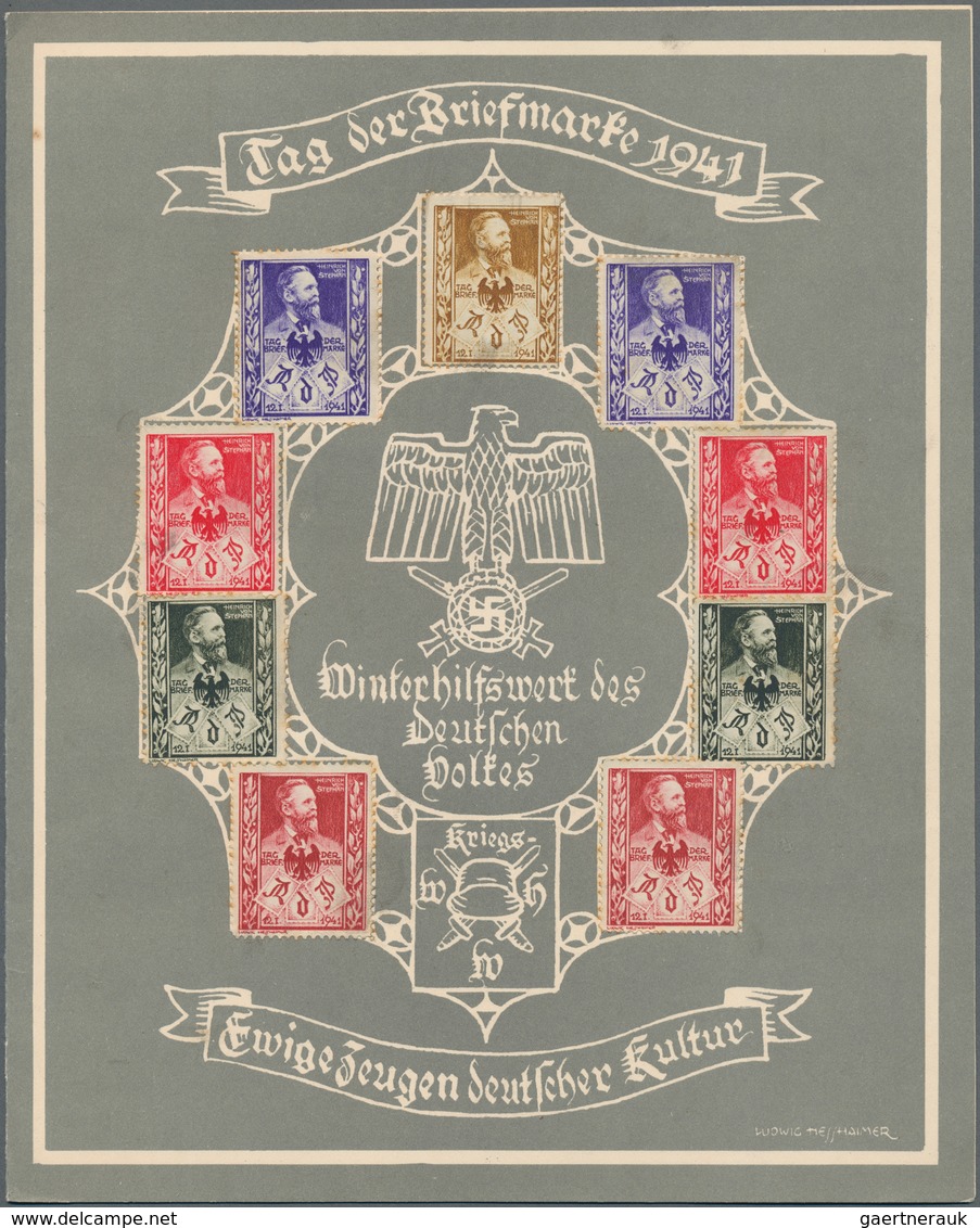 Deutsches Reich - Besonderheiten: 1941, Heinrich V. Stephan, Probedrucke Zum Tag Der Briefmarke Bzw. - Andere & Zonder Classificatie