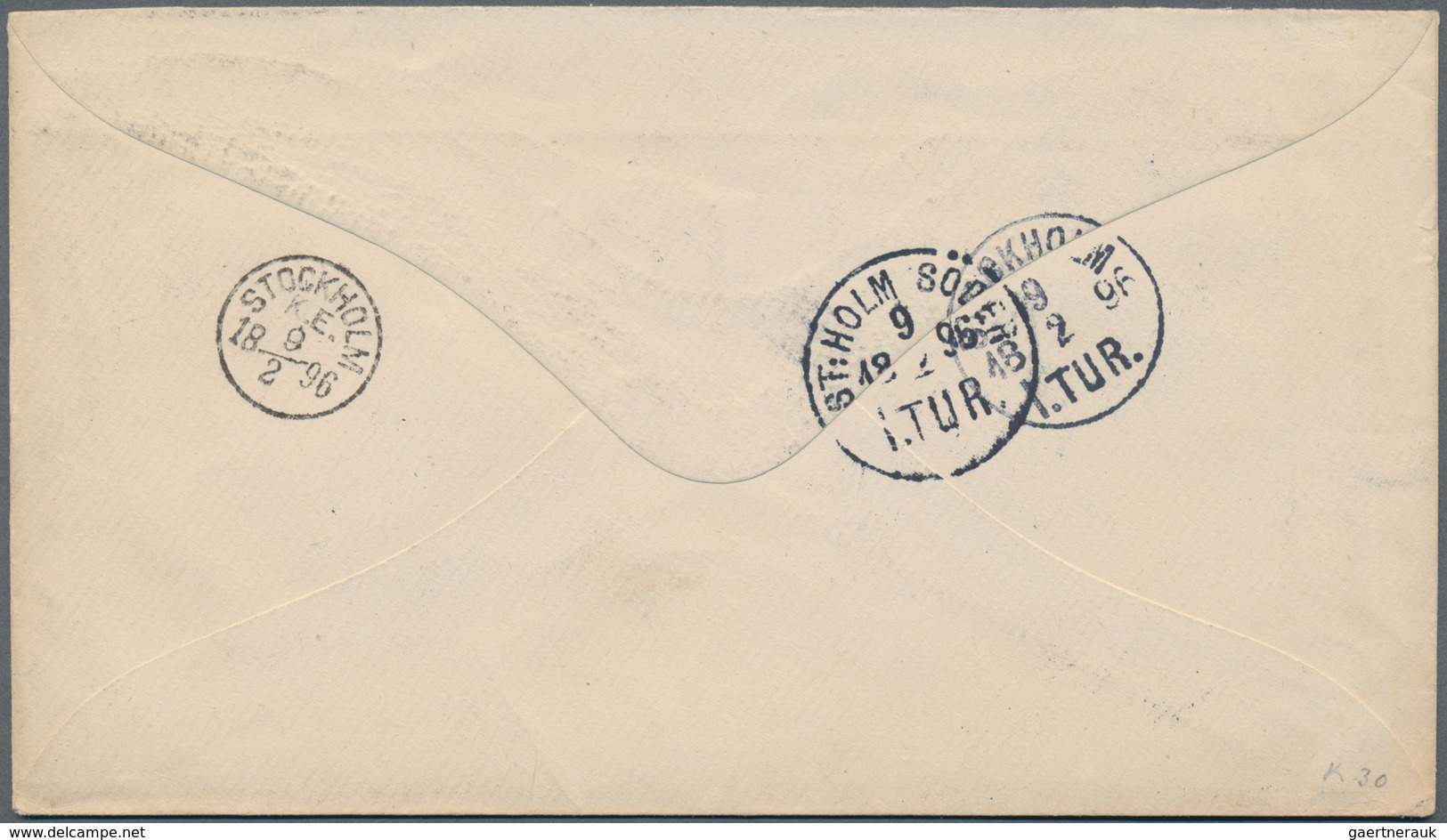 Deutsche Post In China - Vorläufer: 1890, Envelope Addressed To Stockholm, Sweden, Bearing Michel V4 - Chine (bureaux)