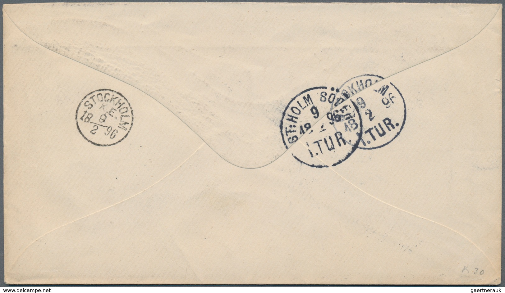 Deutsche Post In China - Vorläufer: 1890, Envelope Addressed To Stockholm, Sweden, Bearing Michel V4 - China (kantoren)