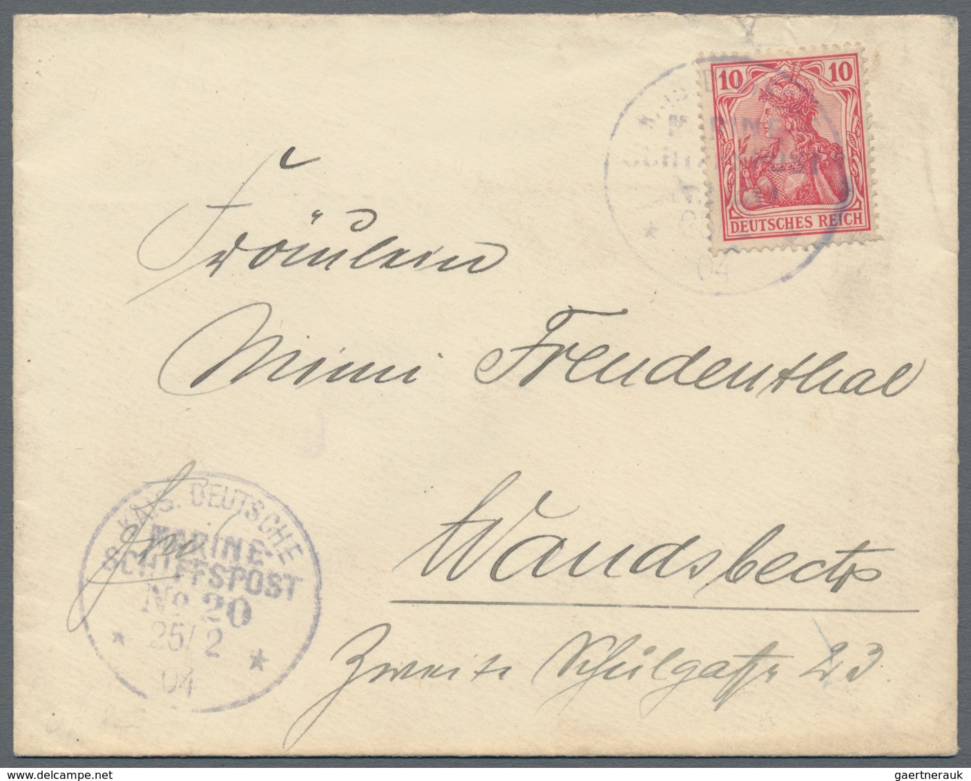 Deutsche Post in China - Besonderheiten: 1896/1912, sechs Belege (u.a. japan. Schmuckbrief aus 1895,
