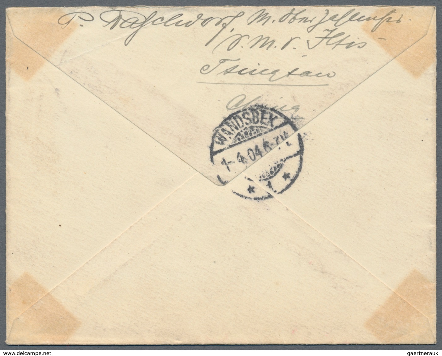 Deutsche Post in China - Besonderheiten: 1896/1912, sechs Belege (u.a. japan. Schmuckbrief aus 1895,