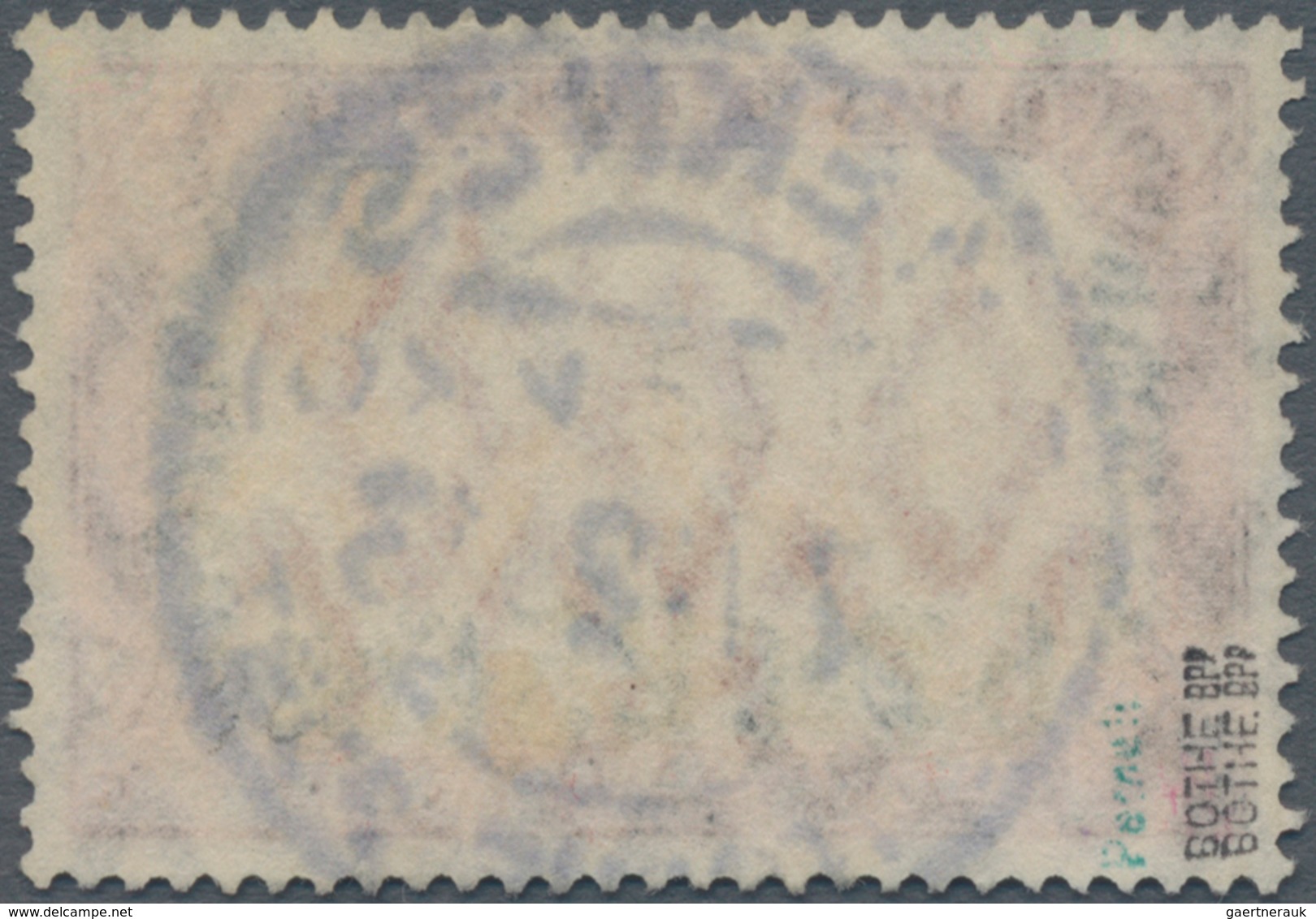 Deutsche Post In Marokko: 1911, Freimarke 6 P 25 C Auf 5M Schwarz/dunkelkarmin, Als Seltener Ministe - Deutsche Post In Marokko