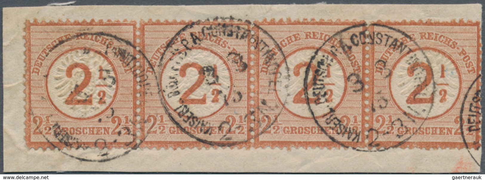 Deutsche Post In Der Türkei - Vorläufer: 1872, Großer Schild "2½" Auf 2½ Gr Rotbraun Im Waagrechten - Turkey (offices)