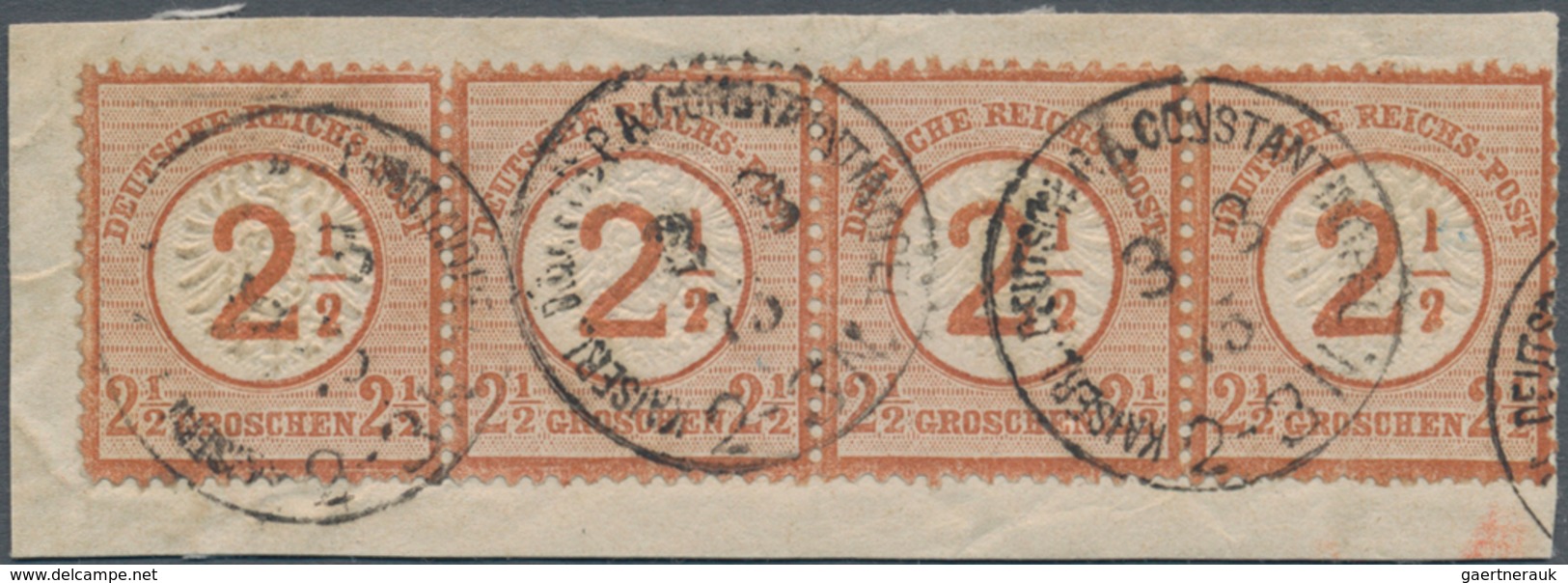 Deutsche Post In Der Türkei - Vorläufer: 1872, Großer Schild "2½" Auf 2½ Gr Rotbraun Im Waagrechten - Turkse Rijk (kantoren)