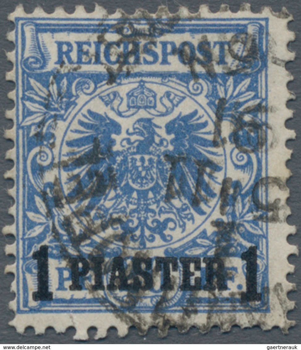 Deutsche Post In Der Türkei: 1889, 1 Piaster Auf 20 Pf. Reichspost In Der Seltenen Farbe "lebhaftkob - Turquie (bureaux)
